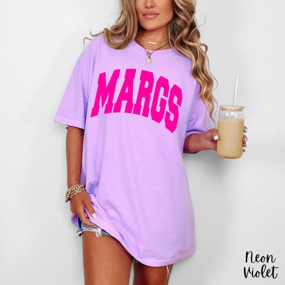 Comfort Colors Shirt, Margs Shirt, Margaritas Shirt, Neon Summer Shirt, Beach Shirt, Vacation Shirt, Preppy, Trendy Oversized Graphic