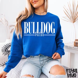 Bulldogs Sweatshirt, Bulldog Pride, School Mascot Sweatshirt, Bulldogs School Shirt, Teacher Sweatshirt, Go Bulldogs, Bulldogs Football