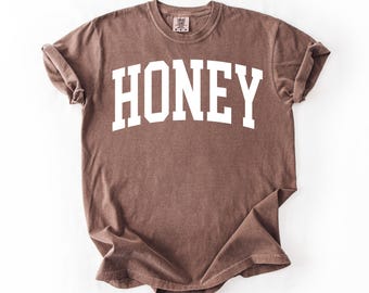 Honey Shirt, Comfort Colors Shirt, Grandma Shirt, New Honey Gift, Mother's Day Gift, Pregnancy Reveal, Baby Announcement, Promoted To Honey