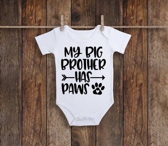 my big brother has paws onesie