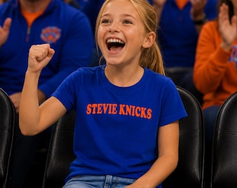 Kid's Stevie Knicks T-Shirt, Girl's Basketball Shirt, Trending T-Shirt, Basketball Jersey, Youth Bella Canvas, Girl's T-shirt