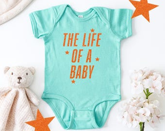 The Life Of A Baby, Baby Bodysuit, Baby Announcement, Pregnancy Reveal, In My Baby Era, In My Newborn Era, Baby Shower Gift, Baby Girl, Cute