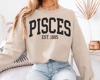 Custom Pisces Sweatshirt, Pisces Shirt, Zodiac Sweatshirt, Pisces Birthday Gift, Astrology Sweatshirt, Birthday Sweatshirt, Gift For Her
