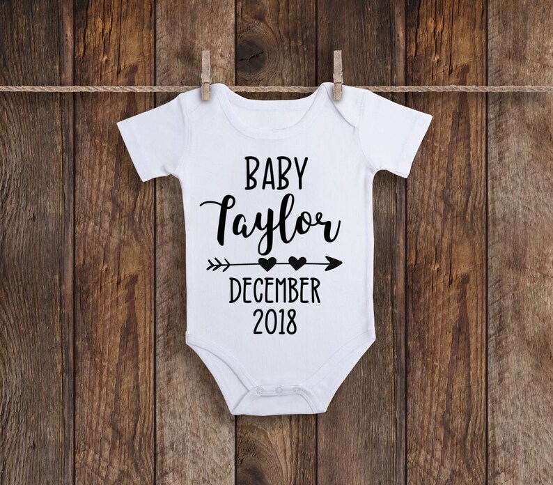 etsy baby announcement onesie