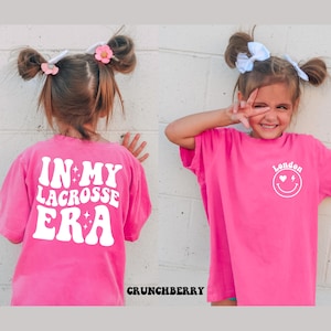 Kid&#39;s Comfort Colors Shirt, In My Lacrosse Era Shirt, Girl&#39;s Lacrosse Shirt, Kid&#39;s Lacrosse Shirt, Lacrosse Gift, Custom Lacrosse Shirt