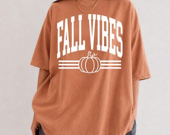 Fall Vibes Shirt, Comfort Colors Shirt, Fall T-Shirt, Halloween Shirt, Thanksgiving Shirt, Autumn Shirt, Pumpkin Shirt, Fall Graphic Tee
