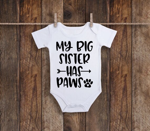 my sibling has paws onesie