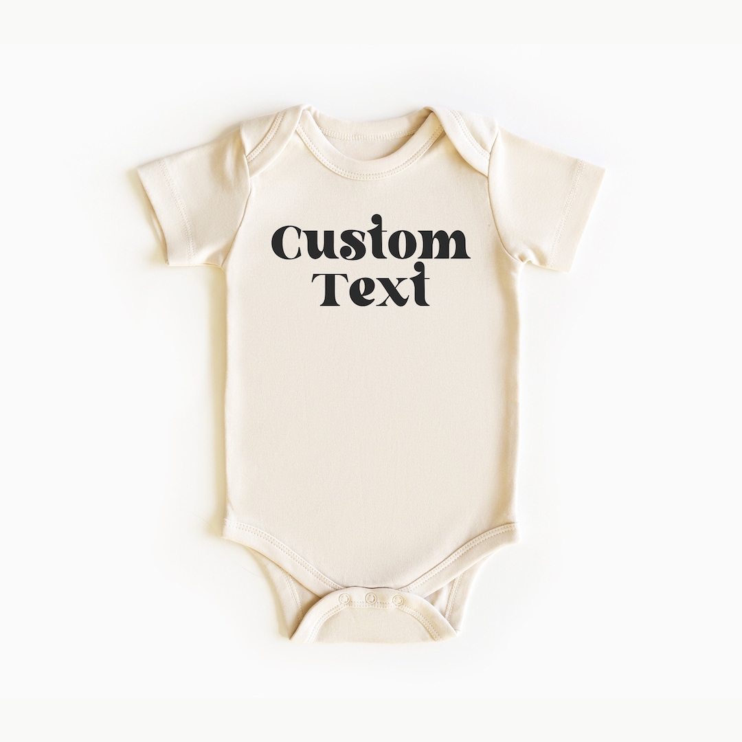 Custom Text Baby Bodysuit, Custom Baby Gift, Personalized Baby Clothes ...