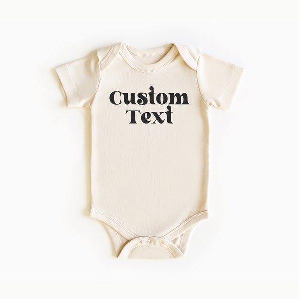 Custom Text Baby Bodysuit, Custom Baby Gift, Personalized Baby Clothes, Custom Onsie, Baby Shower Gift, Baby Announcement, Pregnancy Reveal