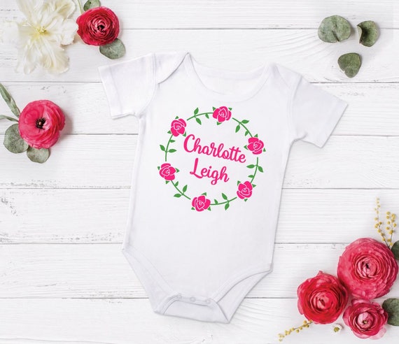 monogram onesie girl