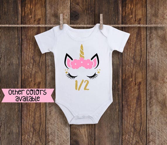 6 month birthday onesie