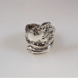 Wrapped Style Shiny Buttercup Spoon Ring ~ By Gorham ~ 1899 ~ .925 Solid Sterling Silver Flatware Gift Bride Bridal