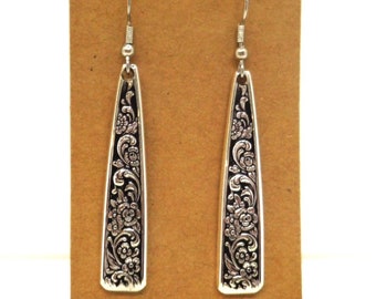 Tangier Antiqued Spoon  Dangle Earrings ~ Hypoallergenic Surgical Stainless Steel Ear Wires ~ Flatware ~ Silverware ~ Drop ~ Bride