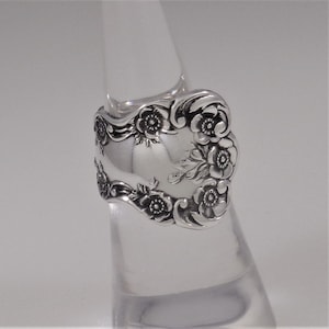 Antiqued Spoon Ring Buttercup Round Style ~ By Gorham ~ 1899 ~ .925 Solid Sterling Silver Flatware Gift Bride Bridal