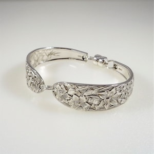 Spoon Bracelet Narcissus Shiny 1935 Birthday Bride Gift Silverware Flatware Gift.