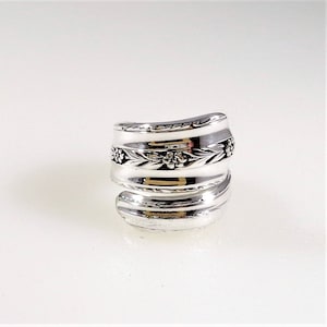 Spoon Ring Roseanne Wrapped Style Shiny ~ 1938 ~ Birthday Bridesmaid Gift Flatware Wedding Bride