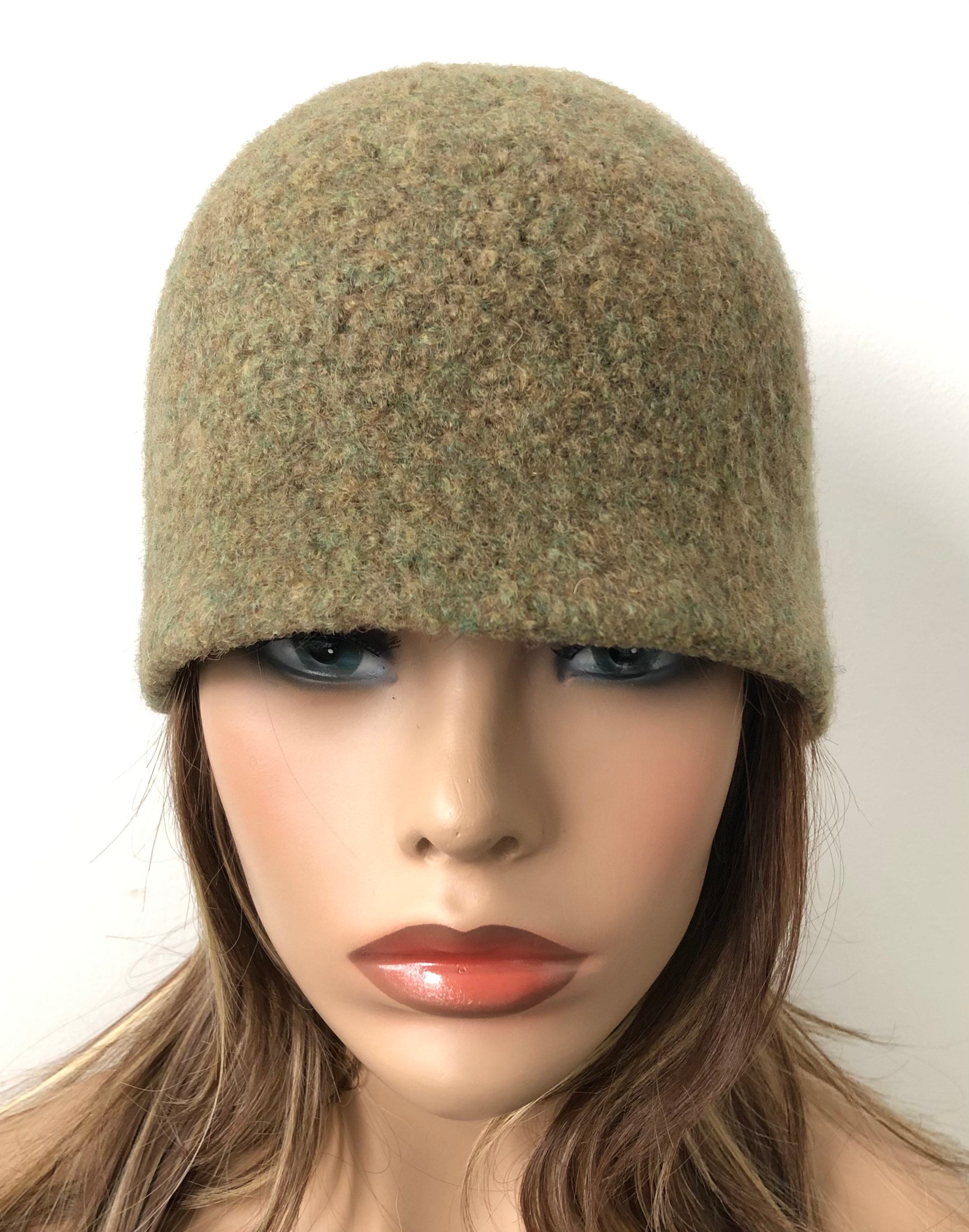 Green Felt Hat Unisex Wool Beanie Felted Beanie Women's Etsy