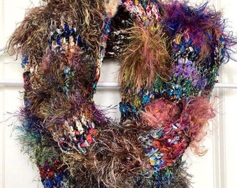 Vintage Bohemian Cowl Scarf: OOAK Wearable Art, 90s Glam