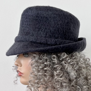 2” wide Brim Fedora Hat, Felted Fedora Hat, Boho Fedora Hat Women, fits sizes 23.5” up to 24” Ready to Ship