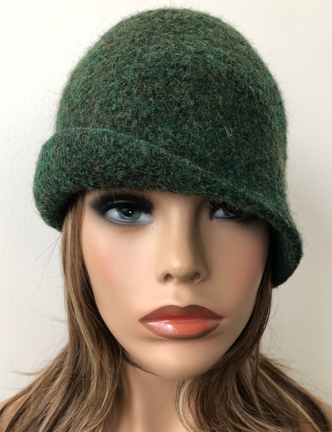 Forrest Green Felt Hat Unisex Wool Beanie Women's Felt | Etsy