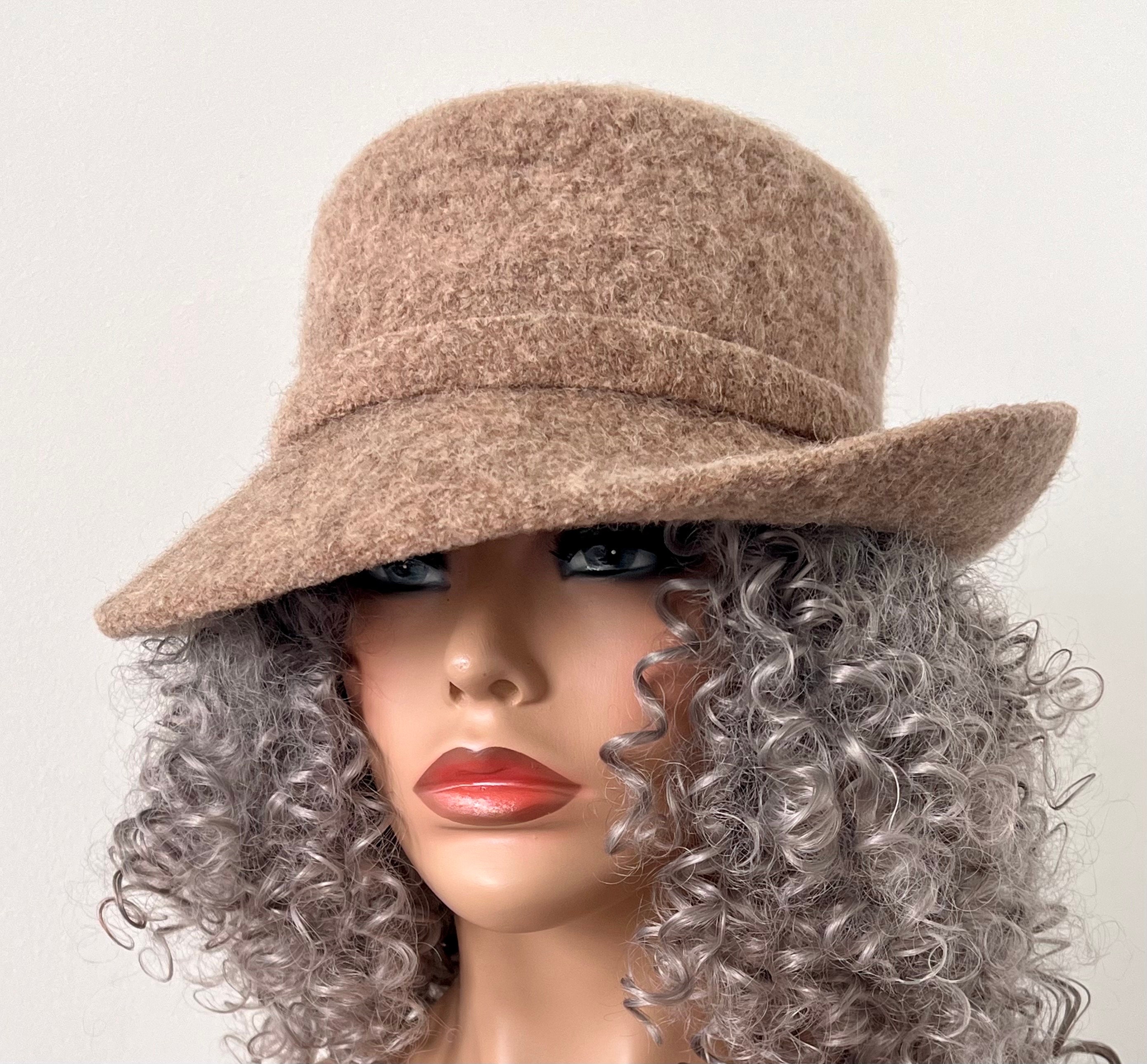 Gigi Structured Felt Cloche Hat in Light Camel Women main image 3
