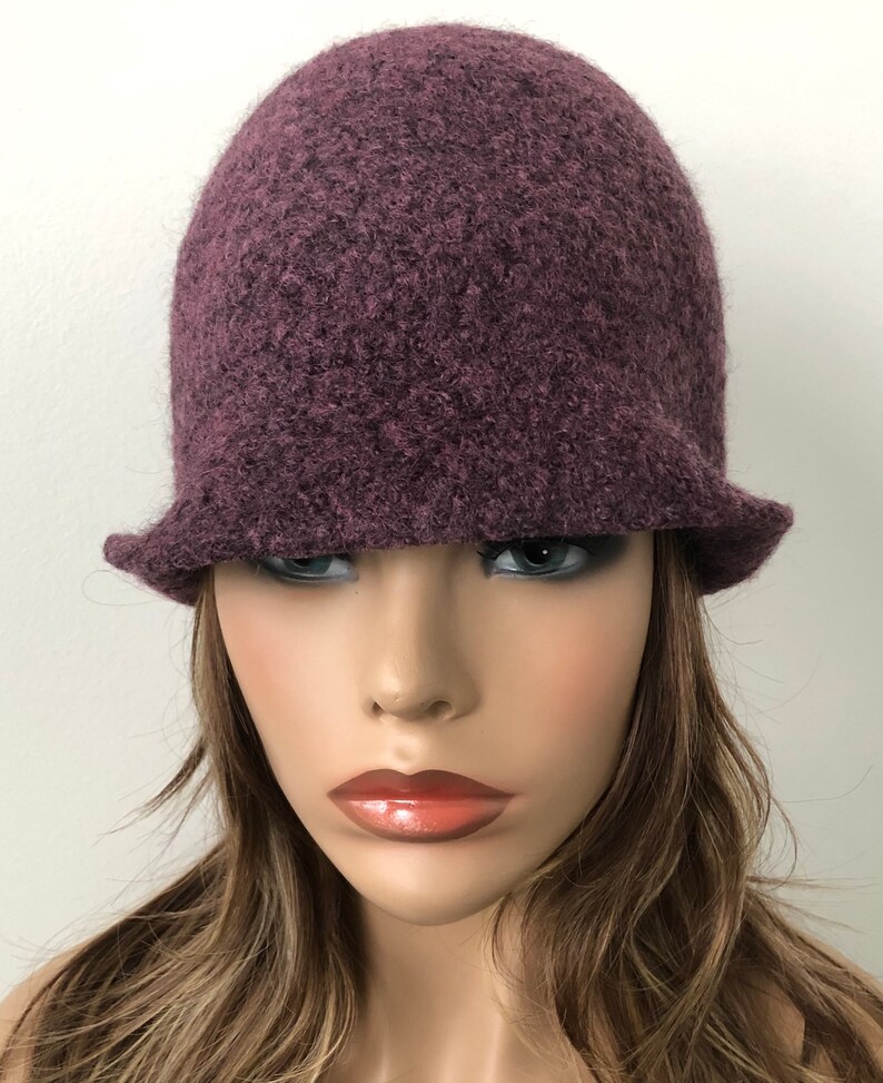 Purple Felt Hat Unisex Wool Beanie Women's Felt Hat Etsy