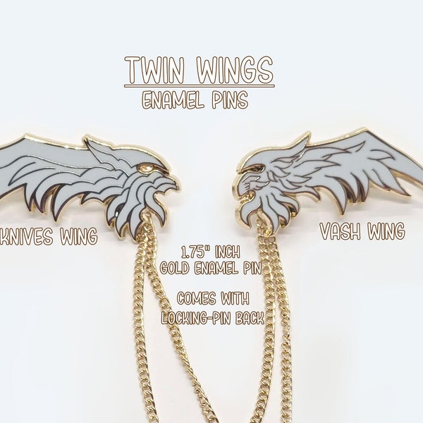 Twin Wings -1.75" Hard Enamel Pins-Unofficial Trigun Merch