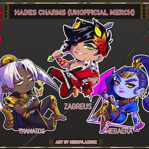 HADES Charms (Unofficial Merch) 2.5&quot; Double-sided Acrylic Charms