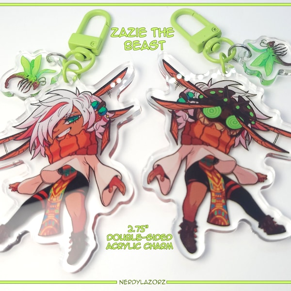 Zazie the Beast Charm (Unofficial Trigun Merch) Double-sided Acrylic Charms