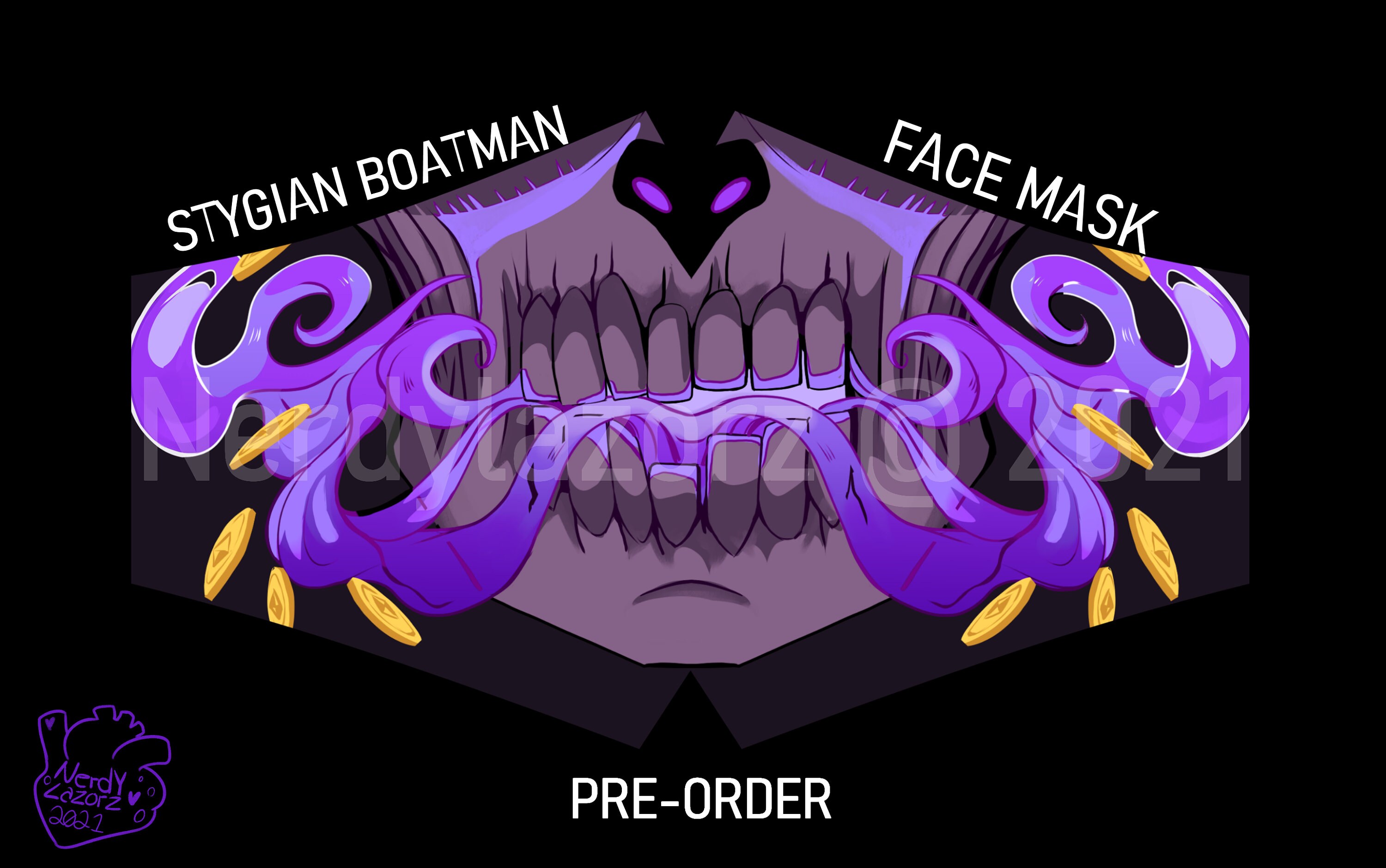 Unofficial Hades Inspired Face Masks- Re-Usable Mask with Pocket+Filt…