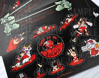 Damn Zagreus You Died- Hades Fan Merch- Vinyl Sticker Sheet