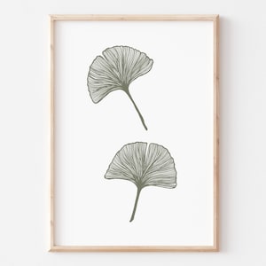 Ginkgo Leaf  | hand-drawn illustration giclee print | eco-friendly