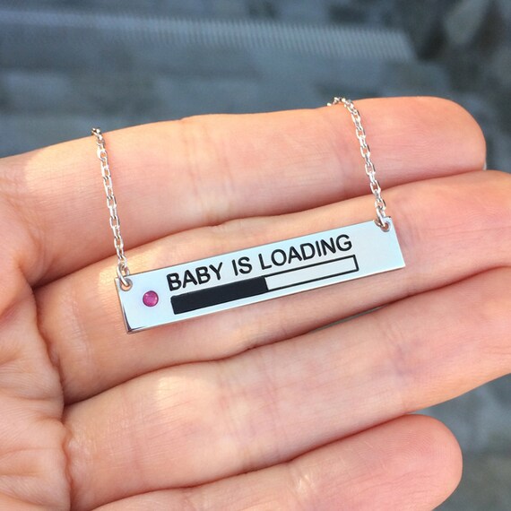 Sterling Silver Pregnant Necklace Baby 