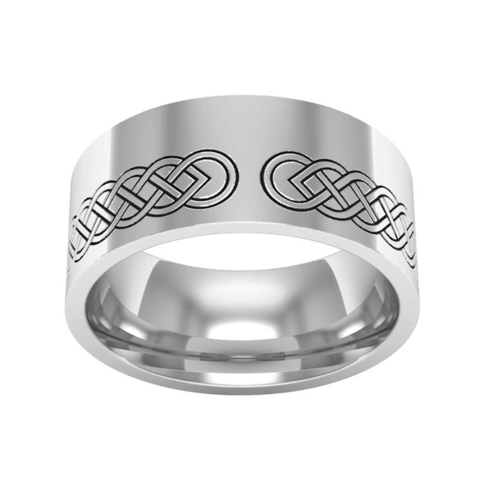 Sterling Silver Claddagh Ring Irish Wedding Ring Celtic Band Etsy