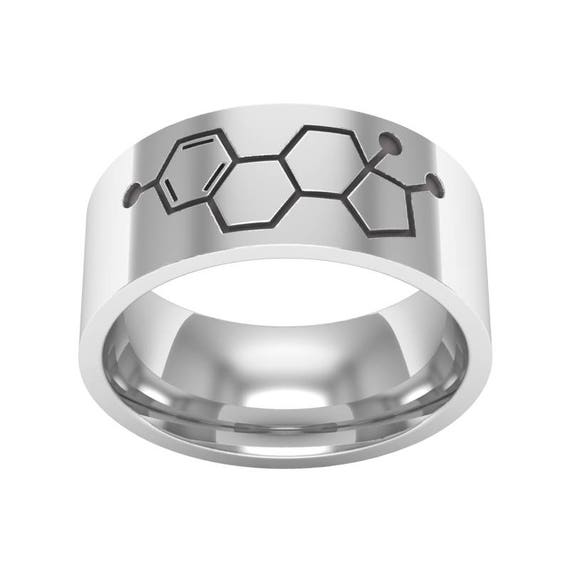 Buy Estrogen Molecule Ring, Silver Band Ring, Estrogen Molecule Jewelry,  Chemistry Molcule Ring, Biology Ring, Science Ring, Wedding Band Ring  Online in India - Etsy