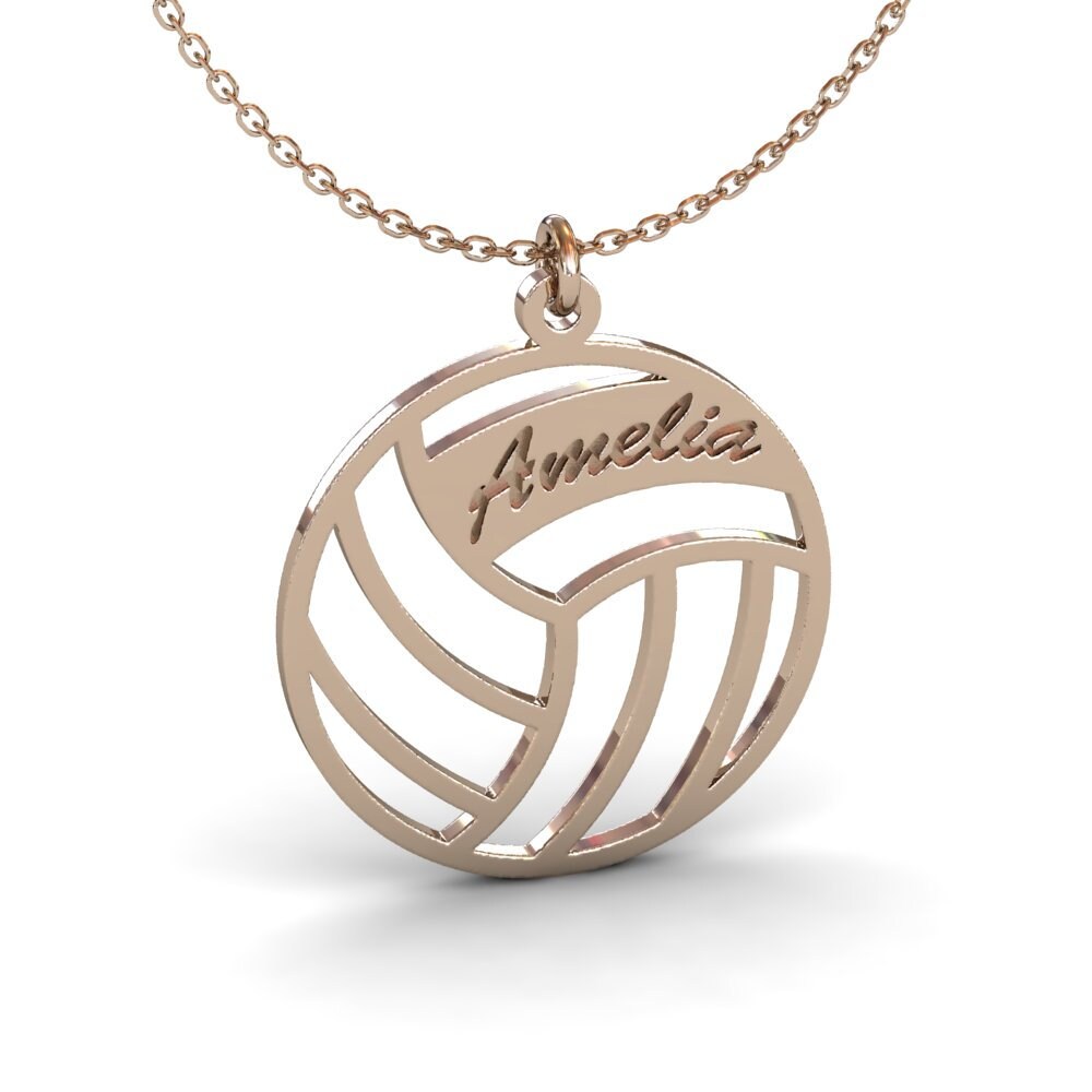 Volleyball necklace with best sale name