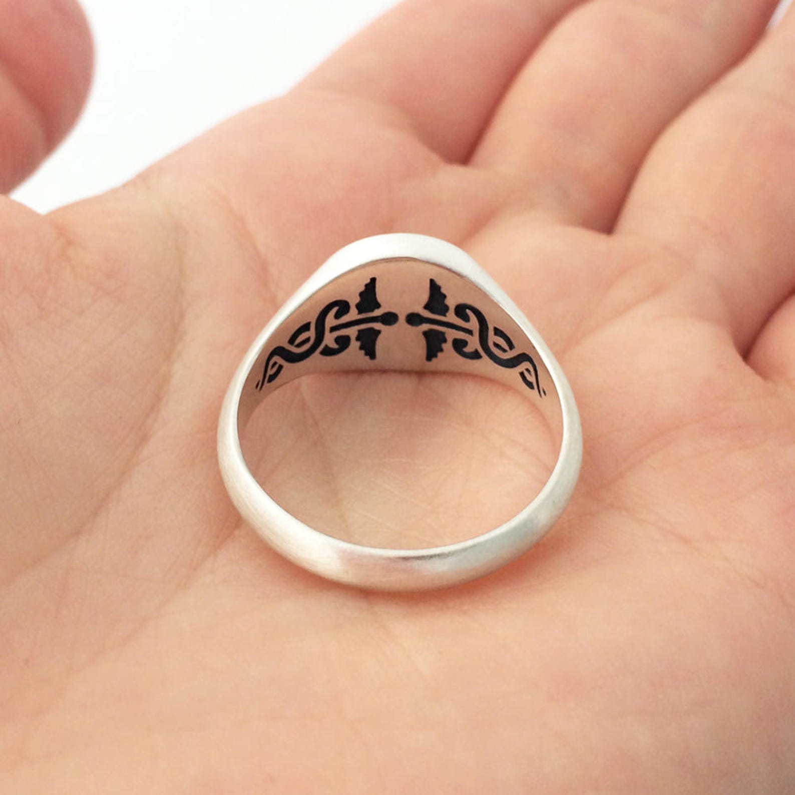 Anillo de sello personalizado en plata de ley metal anillo de Etsy Anillo de sello personalizado en plata de ley metal anillo de Etsy