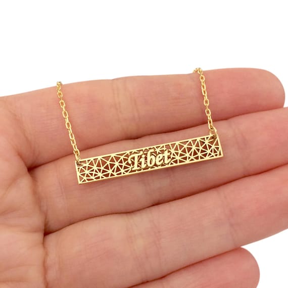 Personalized Gold Bar Name Necklace Custom Bar Name Necklace Etsy