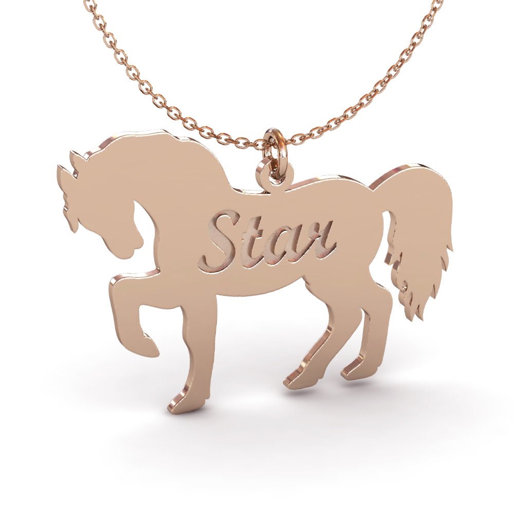 Horse Head E10 Horse & Equestrian 925 sterling silver Necklace 16,18,20,26,30 