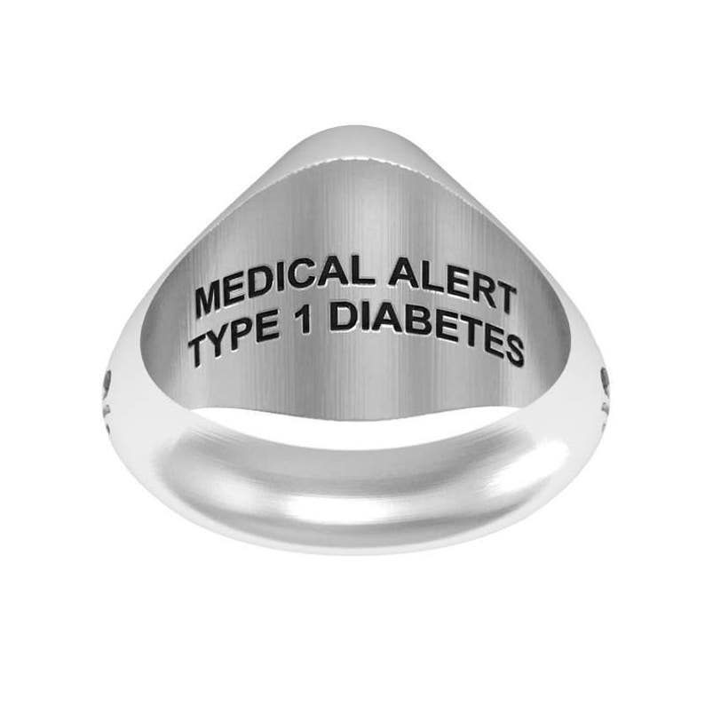 Custom Medical Alert Ring Sterling Silver Ring Etsy
