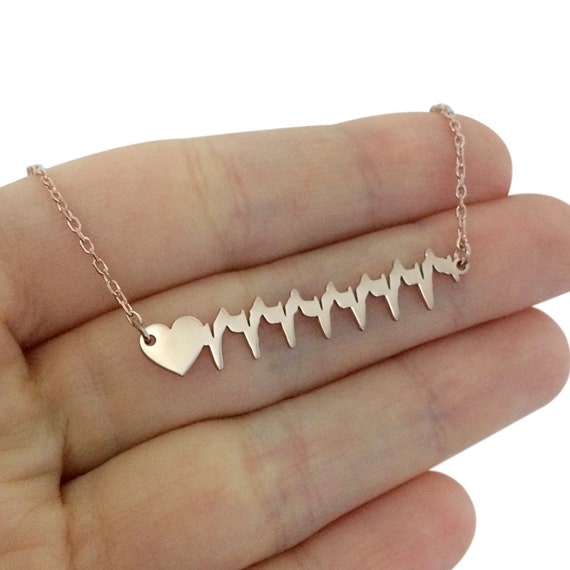 Etsy heartbeat deals necklace