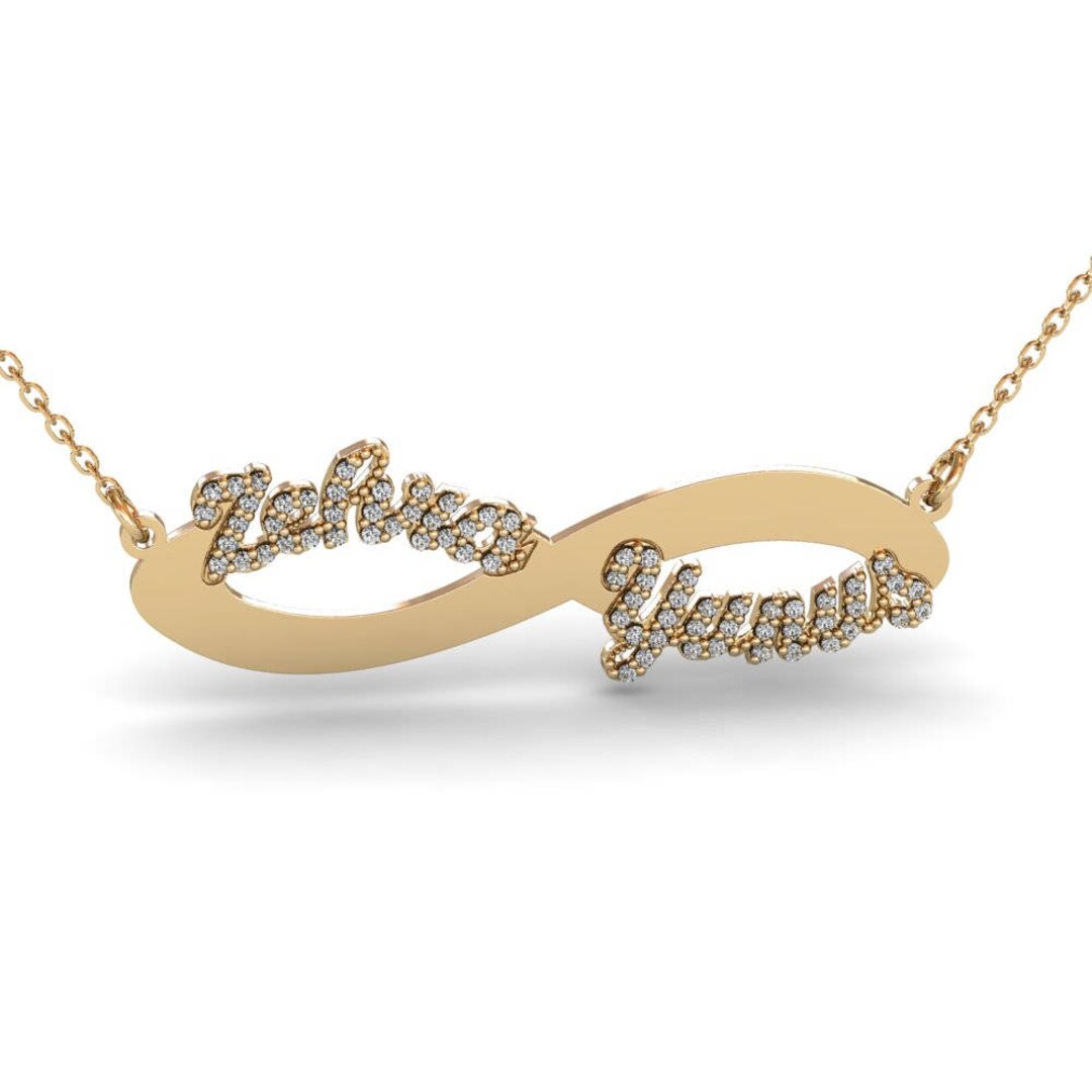 Infinity nameplate necklace deals