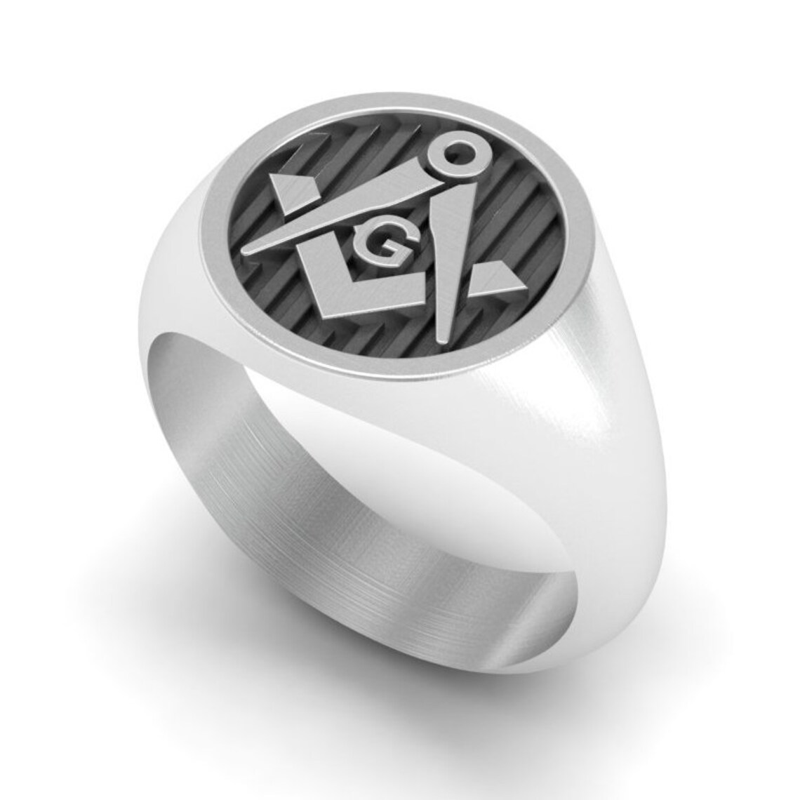 Masonic Symbol Signet Ring Sterling Silver Signet Ring Mason | Etsy