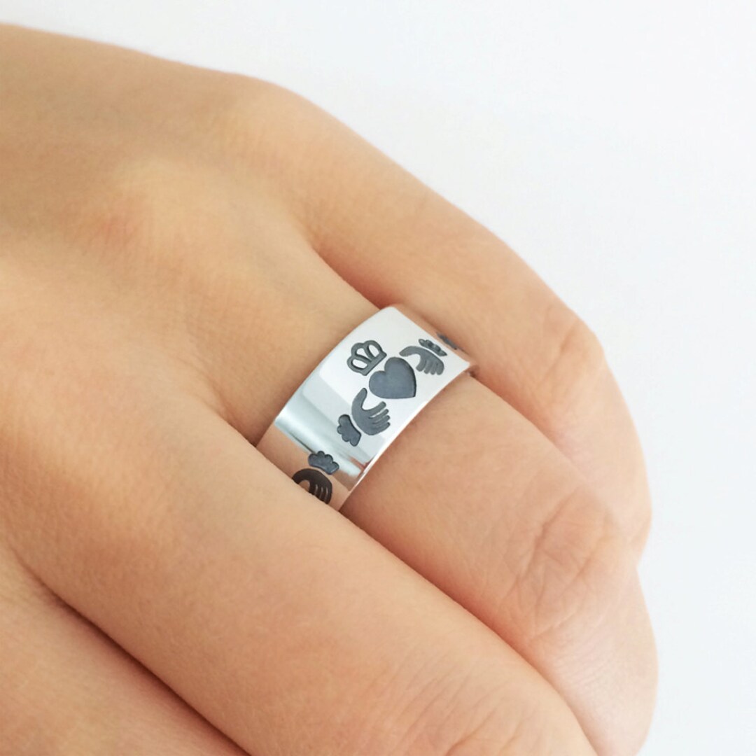Claddagh Ring Irish Wedding Ring Silver Claddagh Ring Etsy