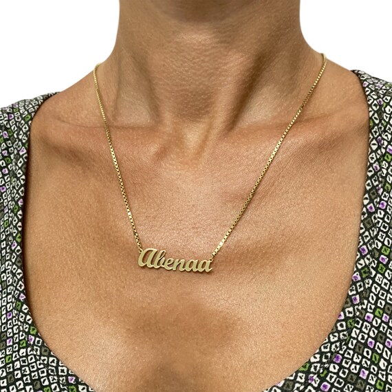 Custom Name Necklace With Box Chain 