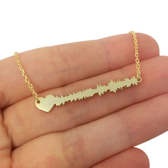 Personalized sound online wave necklace