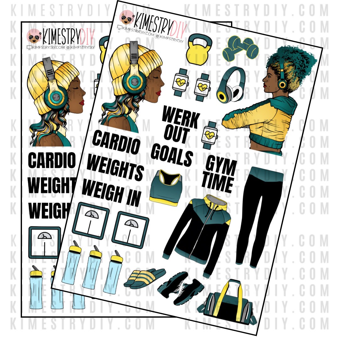 Workout Stickers, Weight Loss, Healthy, Werk, Planner