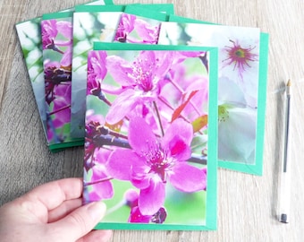 Set of 6 A6 floral notecards with envelopes - Penpal Gift - letter writing - happymail - snail mail