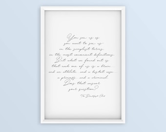 The Breakfast Club Quote Poster: Gallery Wall Art (Digital Download)