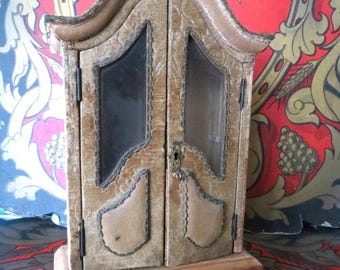 French 1800s Toy/Childs Wardrobe/Armoire/Dolls House Furniture/Miniature/ All Original/